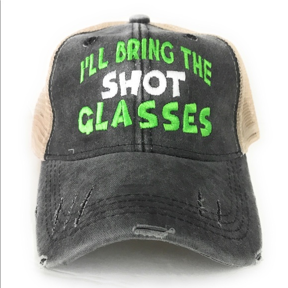 Bring The Shot Glasses Trucker Hat Baseball Cap - Picture 2 of 4